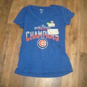 CHICAGO CUBS WORLD SERIES WOMENS VINTAGE SHIRT 00S Y2K DEADSTOCK